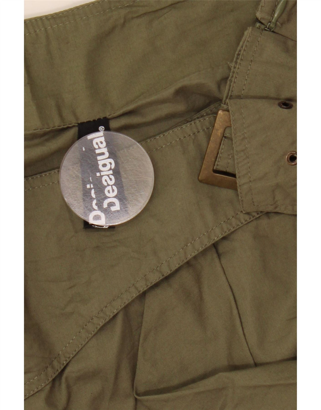 Fusta bubble pentru femei Desigual W32 Large Khaki Floral