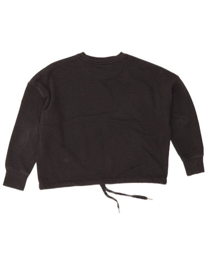 Calvin Klein Golf Crop Oversized Top cu mâneci 3/4 UK 10 Mic Negru