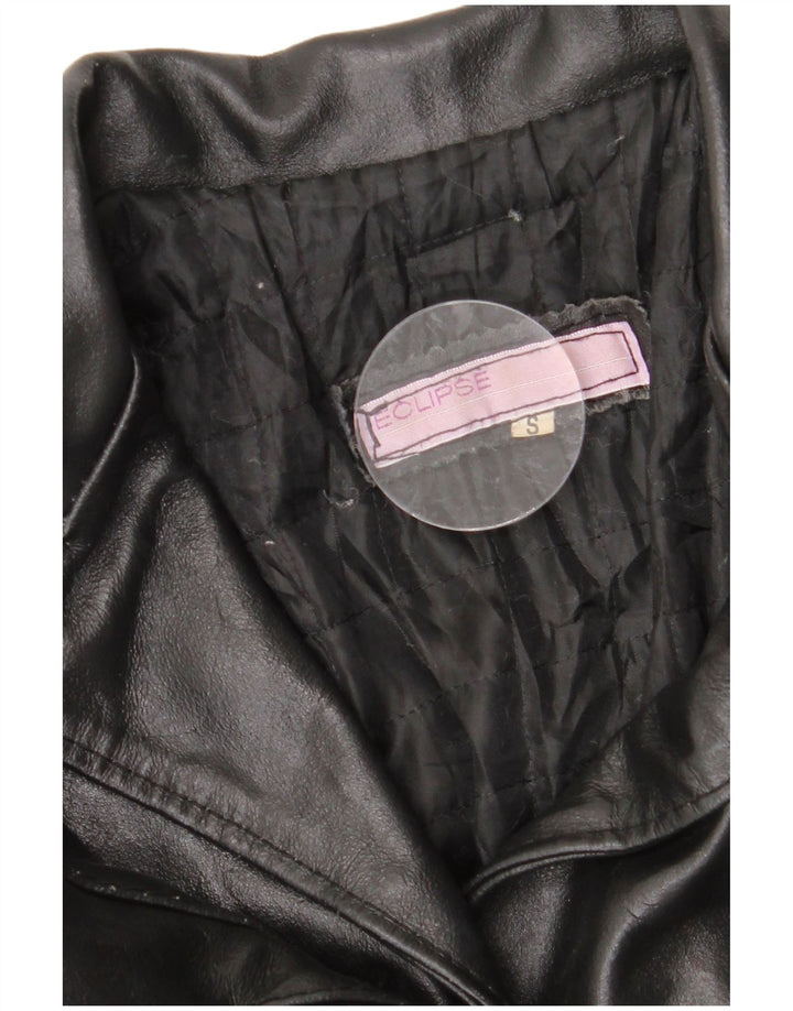 Jachetă de piele pentru femei ECLIPSE UK 10 Small Black