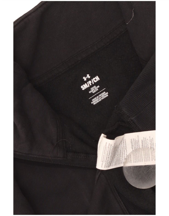 Pulover pentru femei Under Armour, cu fermoar supradimensionat, cu gât, UK 10, mic, negru