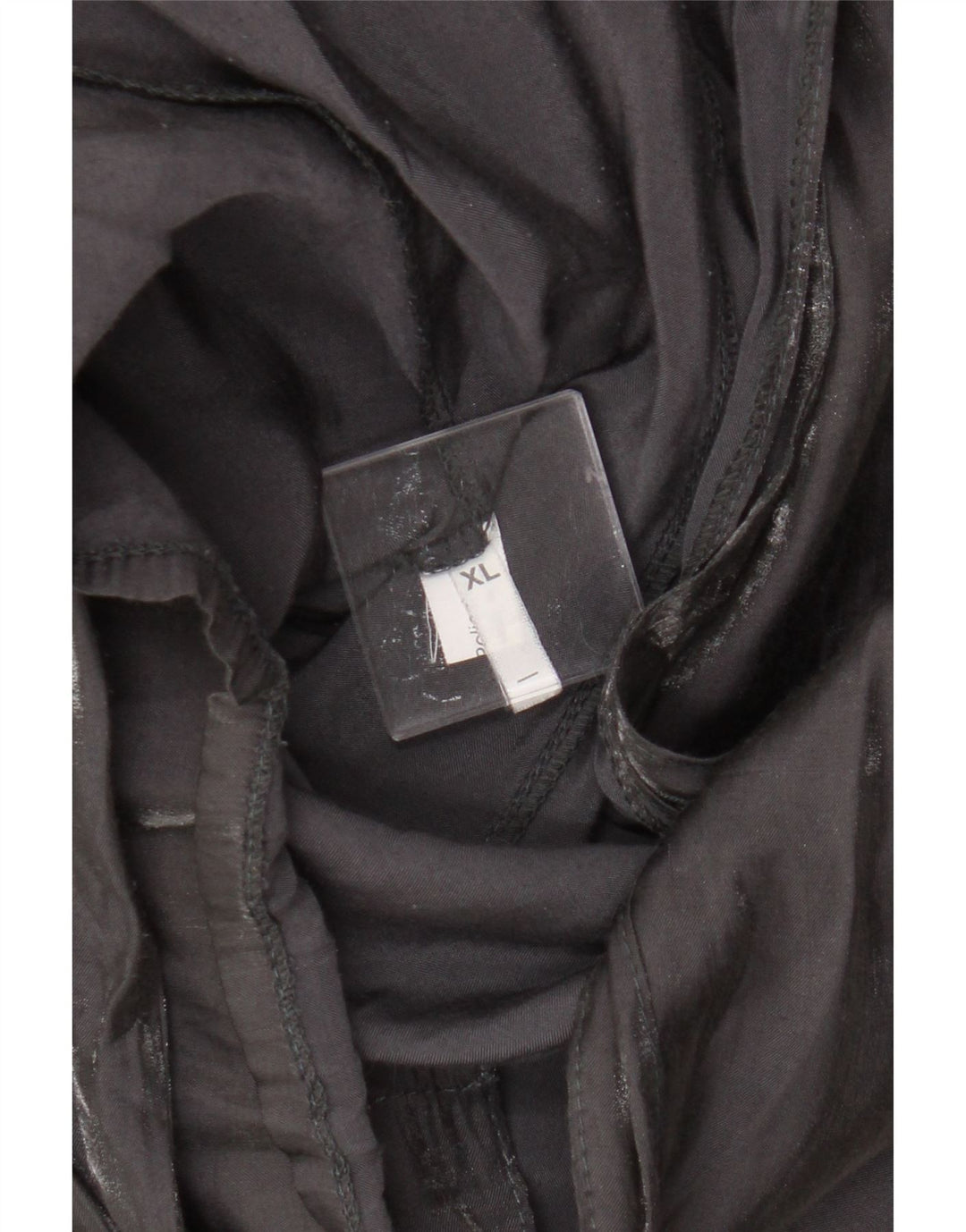 Bluză cămașă vintage pentru femei UK 18 XL Viscoză neagră