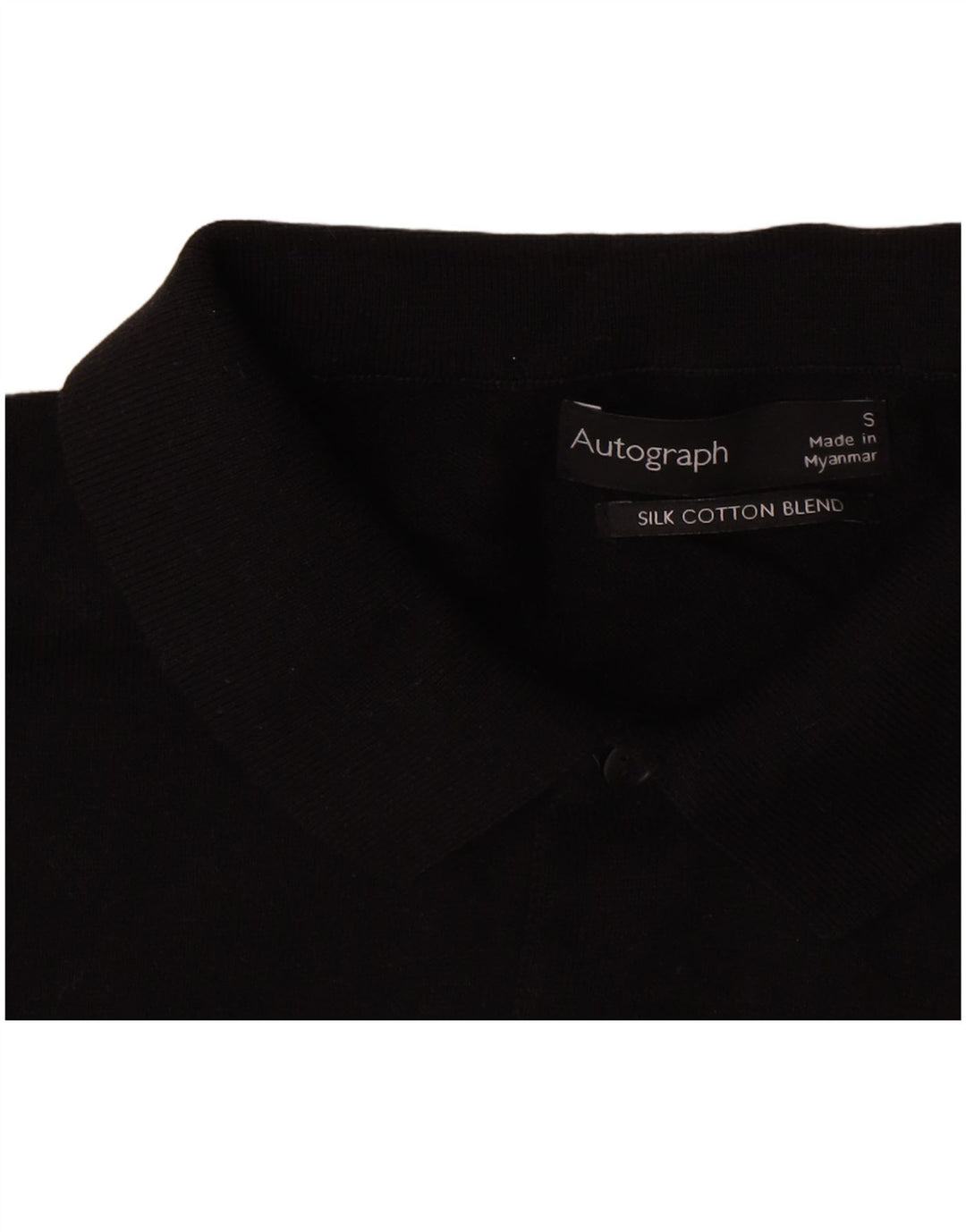 Tricou polo Marks & Spencer pentru bărbați, mic, negru, bumbac
