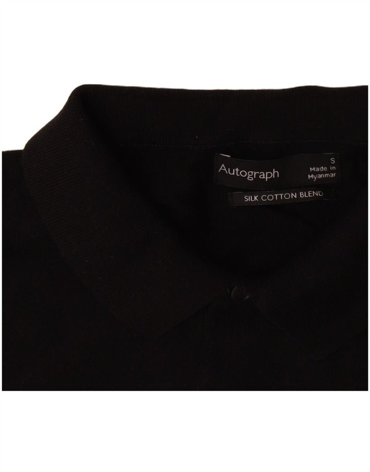 Tricou polo Marks & Spencer pentru bărbați, mic, negru, bumbac