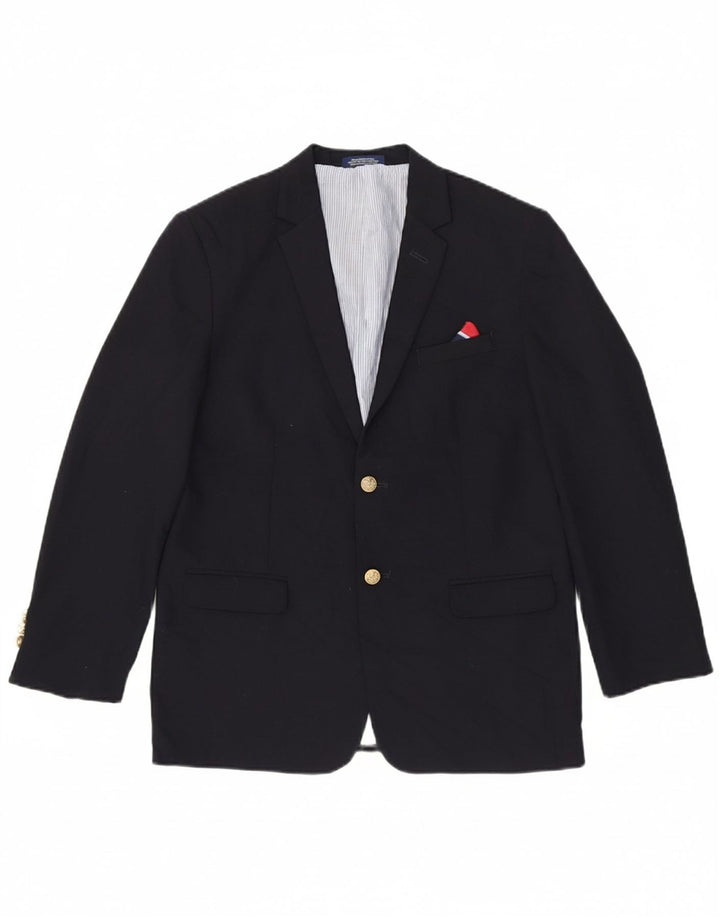 IZOD Boys 2 Button Blazer Jacket 15-16 Years Navy Blue Polyester Vintage Izod and Second-Hand Izod from Messina Hembry 