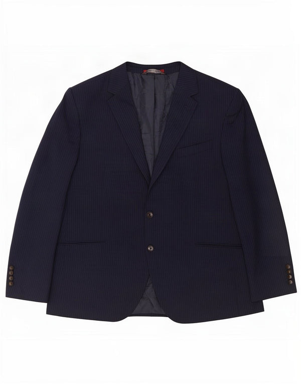 Jachetă pentru bărbați Marks & Spencer Blazer scurtă UK 46 3XL Bleumarin cu dungi