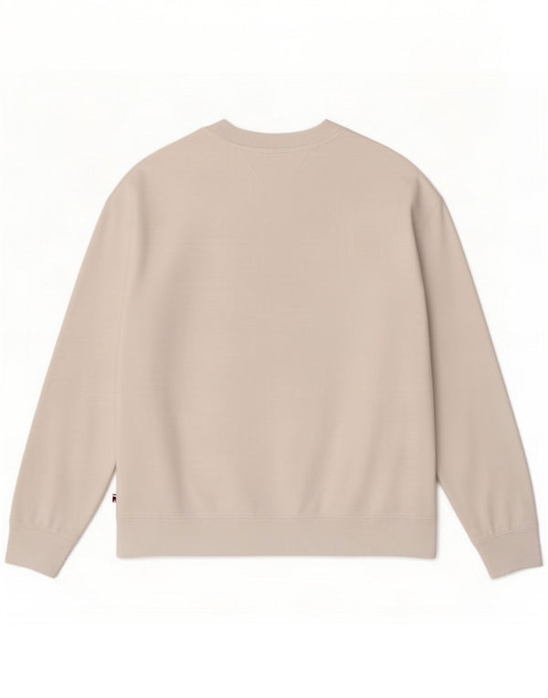 Tommy Hilfiger Pulover grafic pentru femei UK 14 Bumbac alb mediu