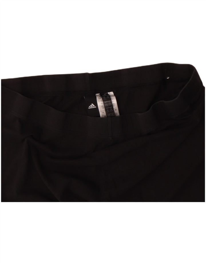 Leggings grafic ADIDAS pentru femei UK 24/26 2XL bumbac negru