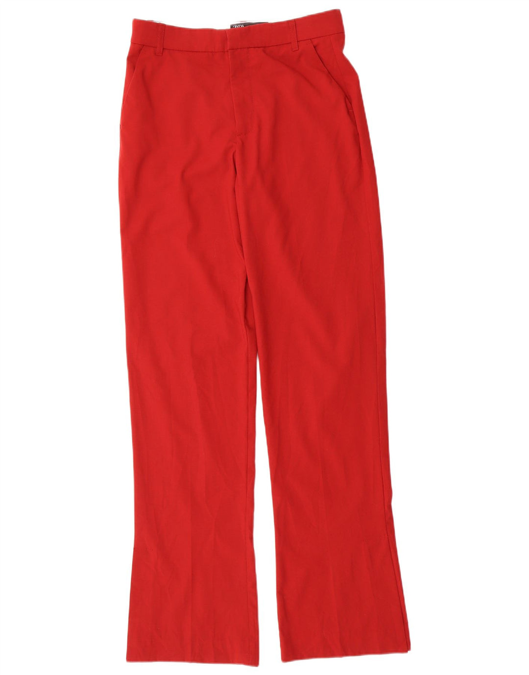 Pantaloni chino Bootcut pentru femei Zara Mici L26 L33 Poliester roșu