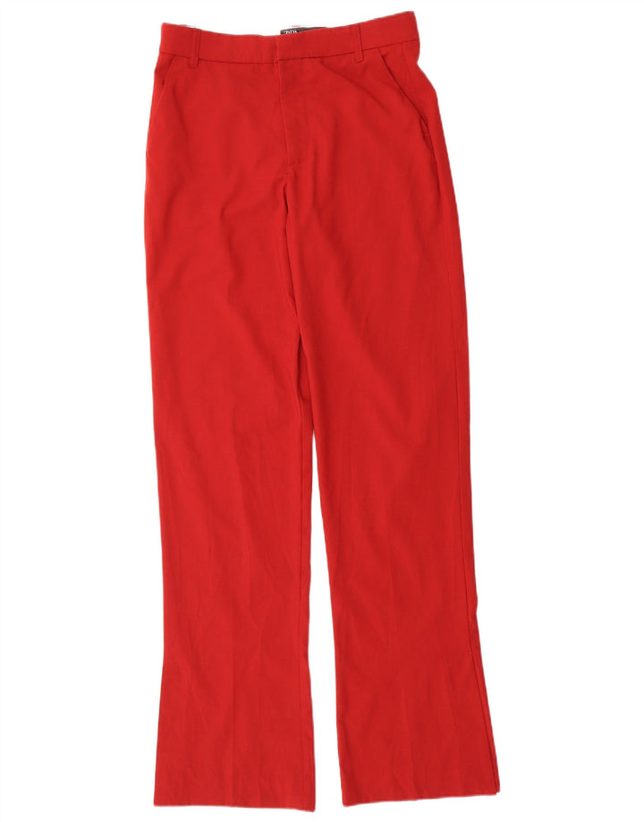 Pantaloni chino Bootcut pentru femei Zara Mici L26 L33 Poliester roșu