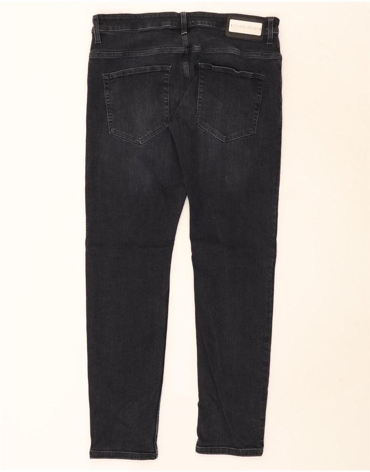 Blugi slim pentru bărbați Calvin Klein W33 L32 bumbac negru