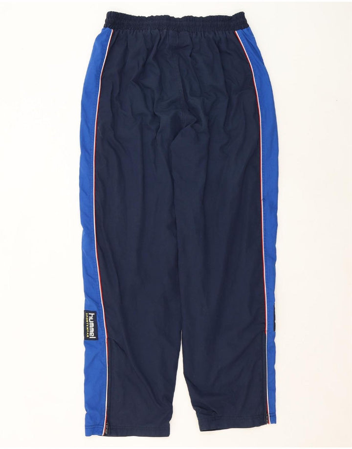 HUMMEL Mens Tracksuit Trousers XL Navy Blue Colourblock Polyester Vintage Hummel and Second-Hand Hummel from Messina Hembry 