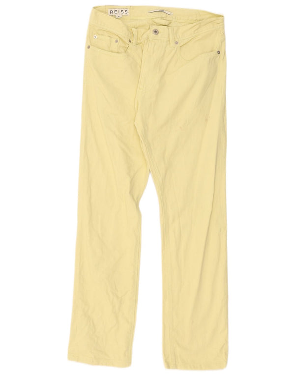 Blugi drepti Reiss Drake pentru femei W32 L29 galbeni