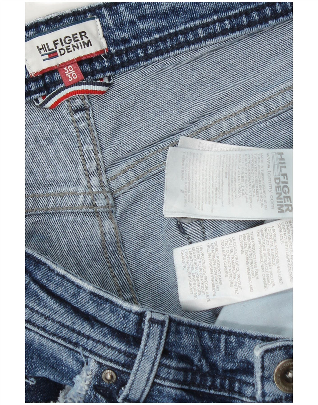 Blugi slim pentru femei Tommy Hilfiger W30 L25 bumbac albastru
