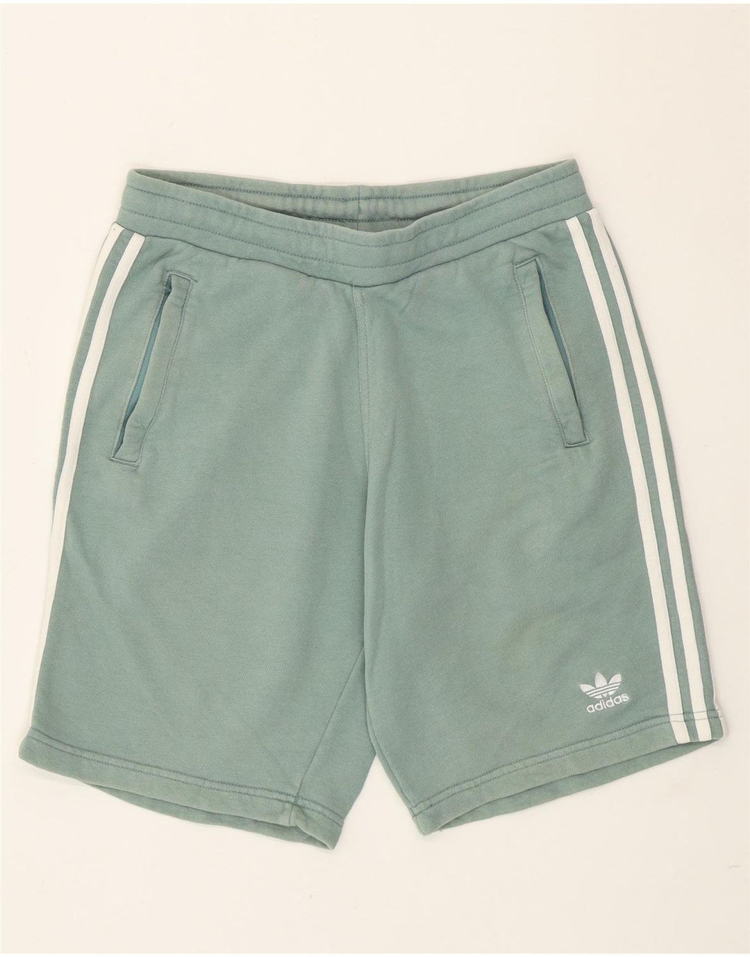 Pantaloni scurți sport pentru bărbați Adidas, bumbac verde mic