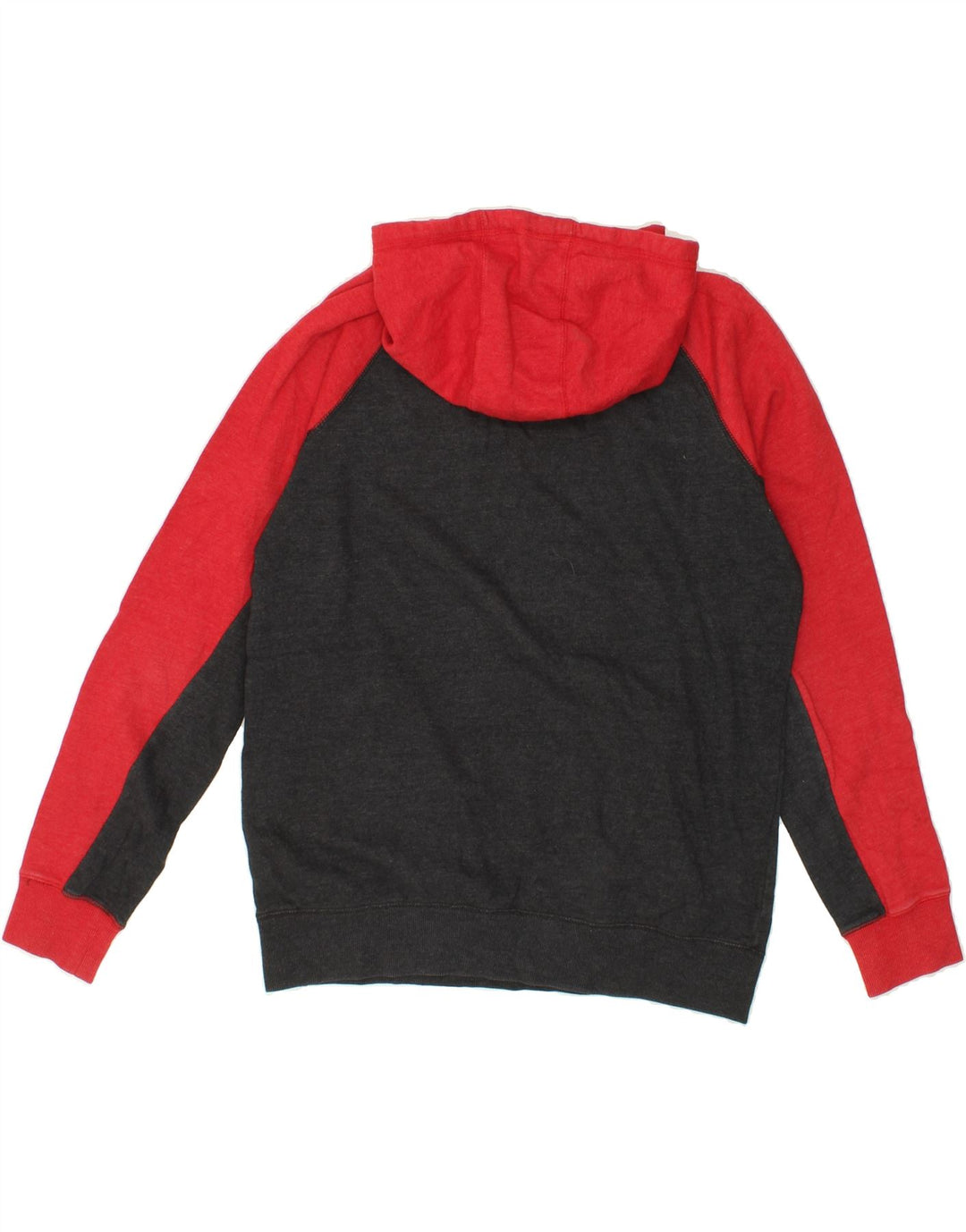 HURLEY Mens Hoodie Jumper Medium Grey Colourblock Cotton Vintage Hurley and Second-Hand Hurley from Messina Hembry 