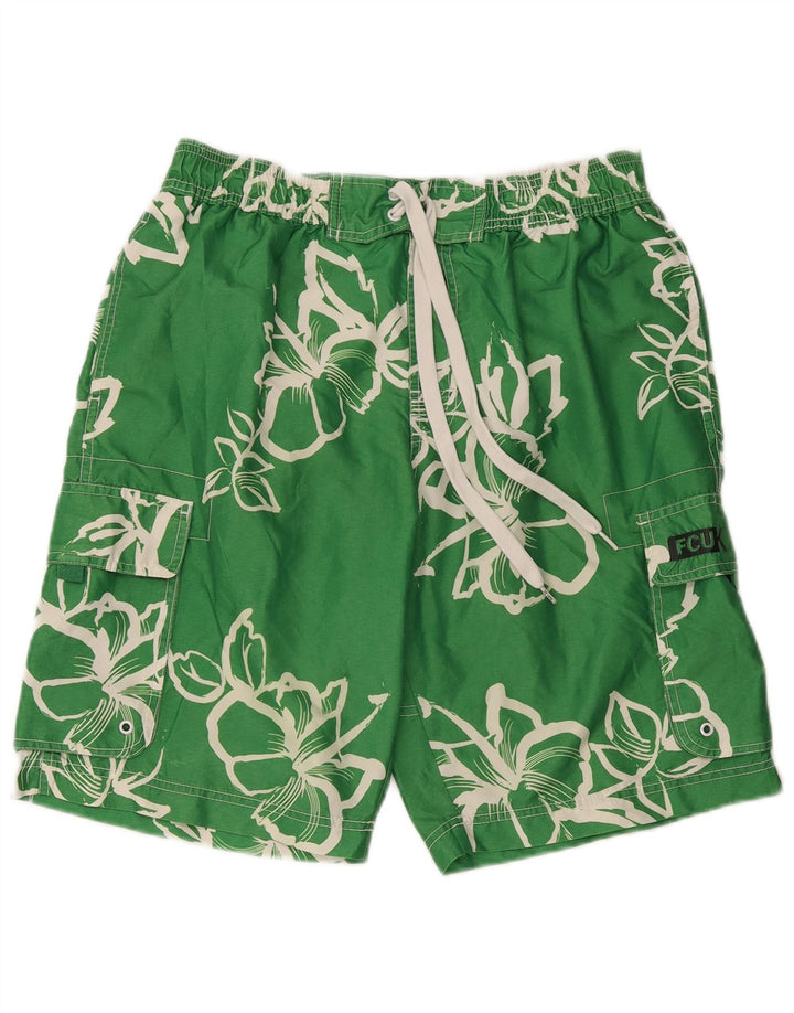 Pantaloni scurți de înot pentru bărbați French Connection Poliester floral verde mediu