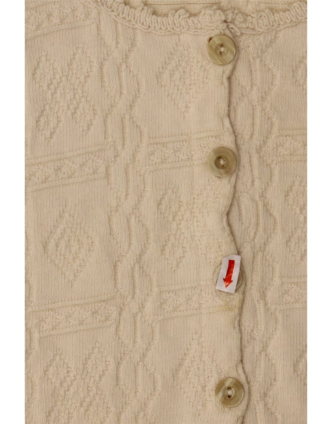 Pulover cardigan fără mâneci pentru femei LEONOR UK 10 mic, bej, bumbac