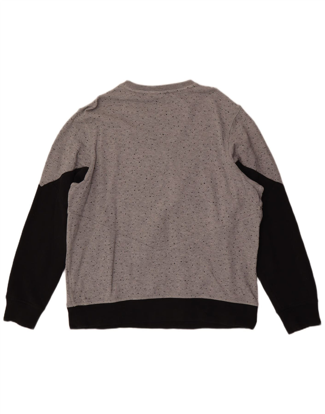Pulover grafic pentru bărbați Nike XL, bumbac color bloc, gri