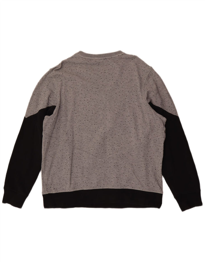 Pulover grafic pentru bărbați Nike XL, bumbac color bloc, gri