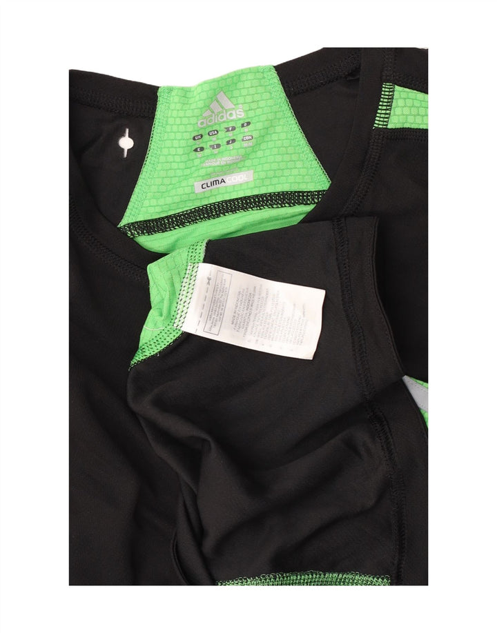 Tricou Adidas Climacool pentru bărbați Top Mediu Negru Poliester Bloc de culoare