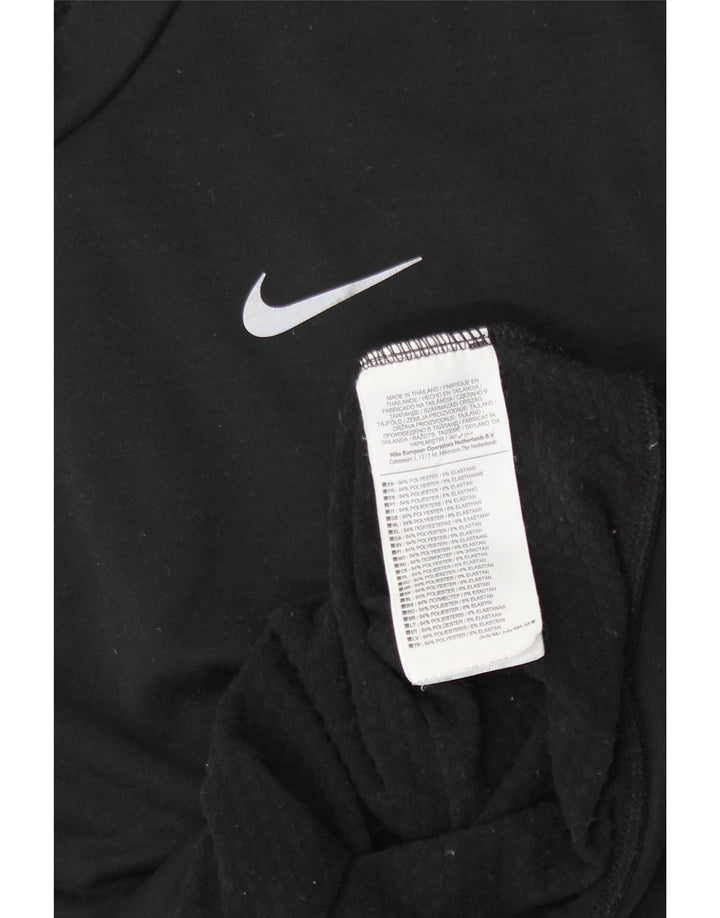 Pulover crop Nike pentru femei UK 12 Mediu Negru Poliester Sport