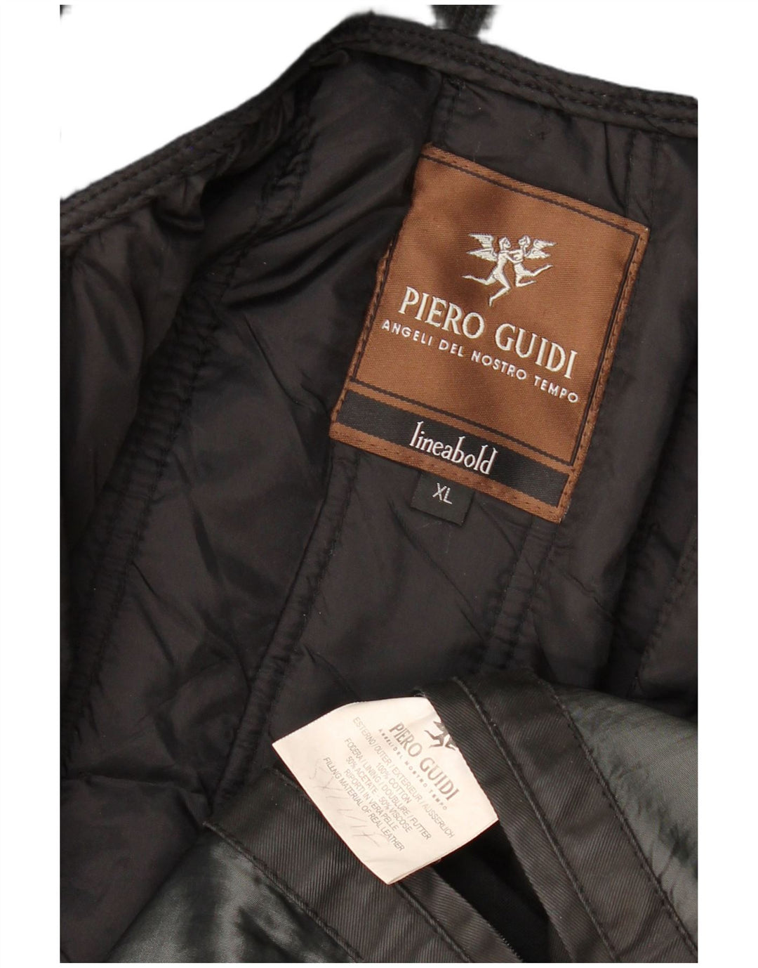 PIERO GUIDI Mens Bomber Jacket UK 42 XL Black Cotton Vintage Piero Guidi and Second-Hand Piero Guidi from Messina Hembry 