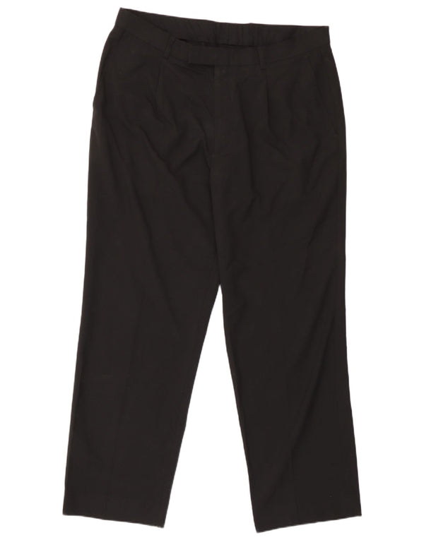 Marks & Spencer Pantaloni drepți pentru bărbați L36 L29 Poliester negru