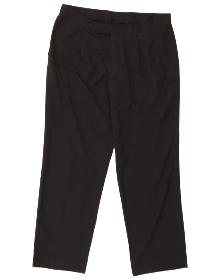 Marks & Spencer Pantaloni drepți pentru bărbați L36 L29 Poliester negru