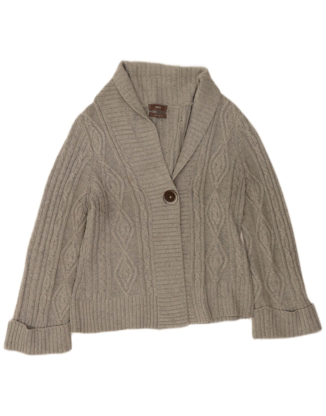 Pulover cardigan pentru femei Marks & Spencer UK 14 mare, gri acrilic