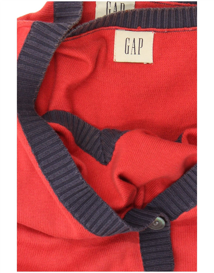 Pulover cardigan crop pentru femei GAP UK 14, mare, roșu, bloc de culoare