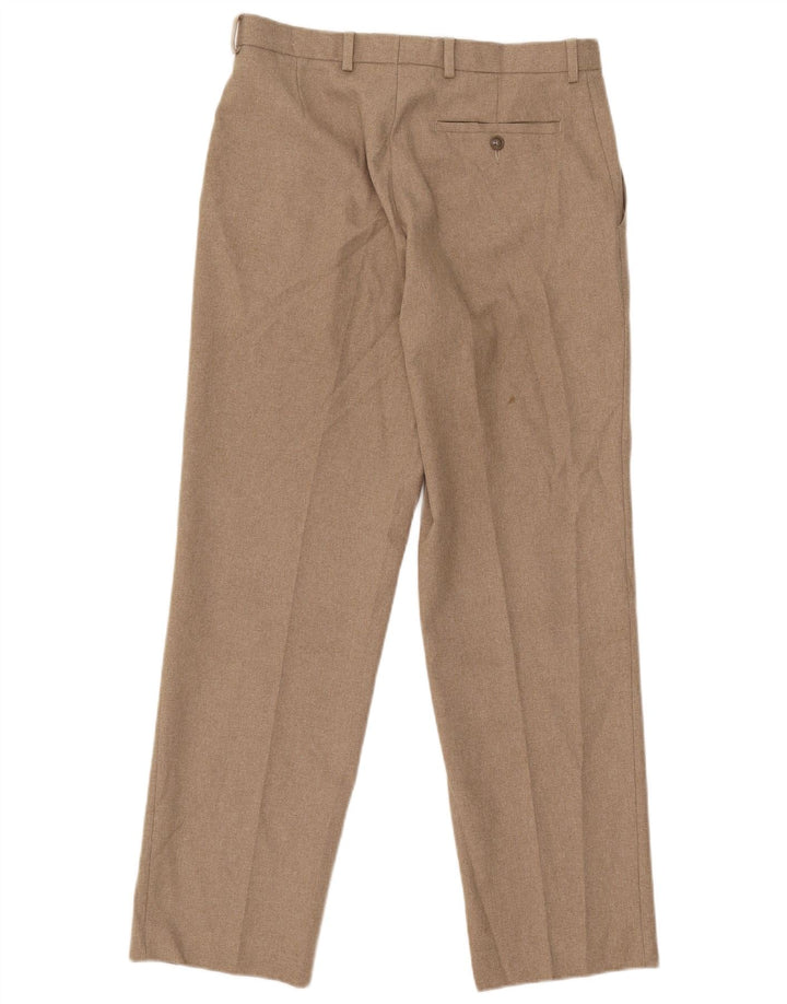 Pantaloni chino drepți pentru bărbați Marks & Spencer W32 L31 poliester bej
