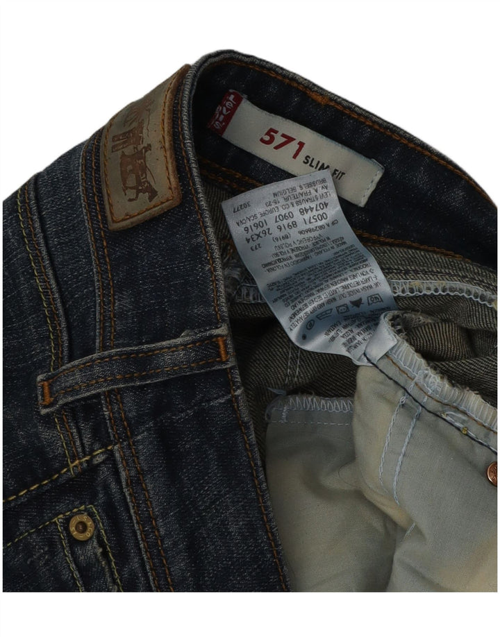Blugi Levi's 571 Slim pentru femei W26 L34 Bumbac bleumarin