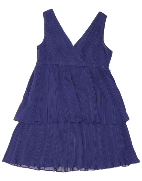 Monsoon Rochie fără mâneci pentru femei UK 16 Poliester cu dungi albastre mari