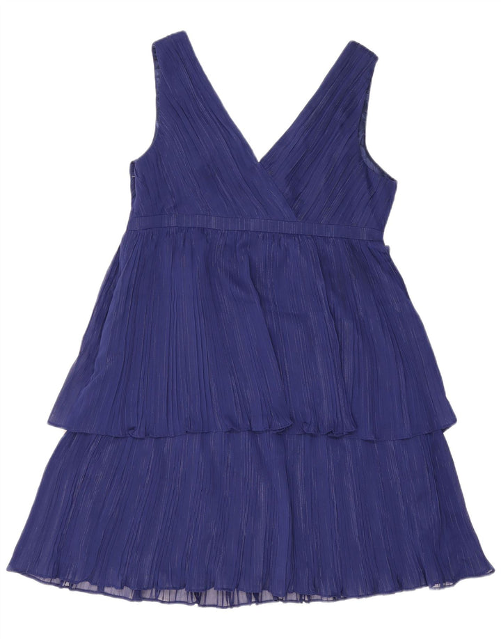 Monsoon Rochie fără mâneci pentru femei UK 16 Poliester cu dungi albastre mari