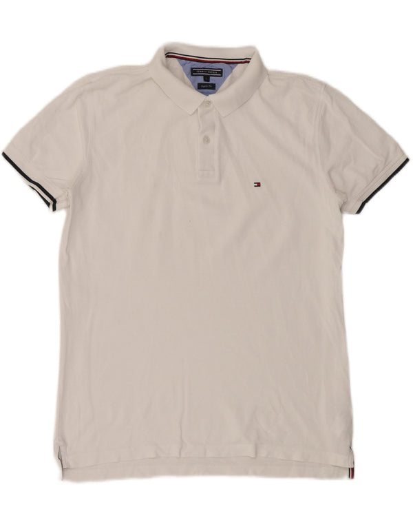 Tricou polo TOMMY HILFIGER pentru bărbați, mare, alb