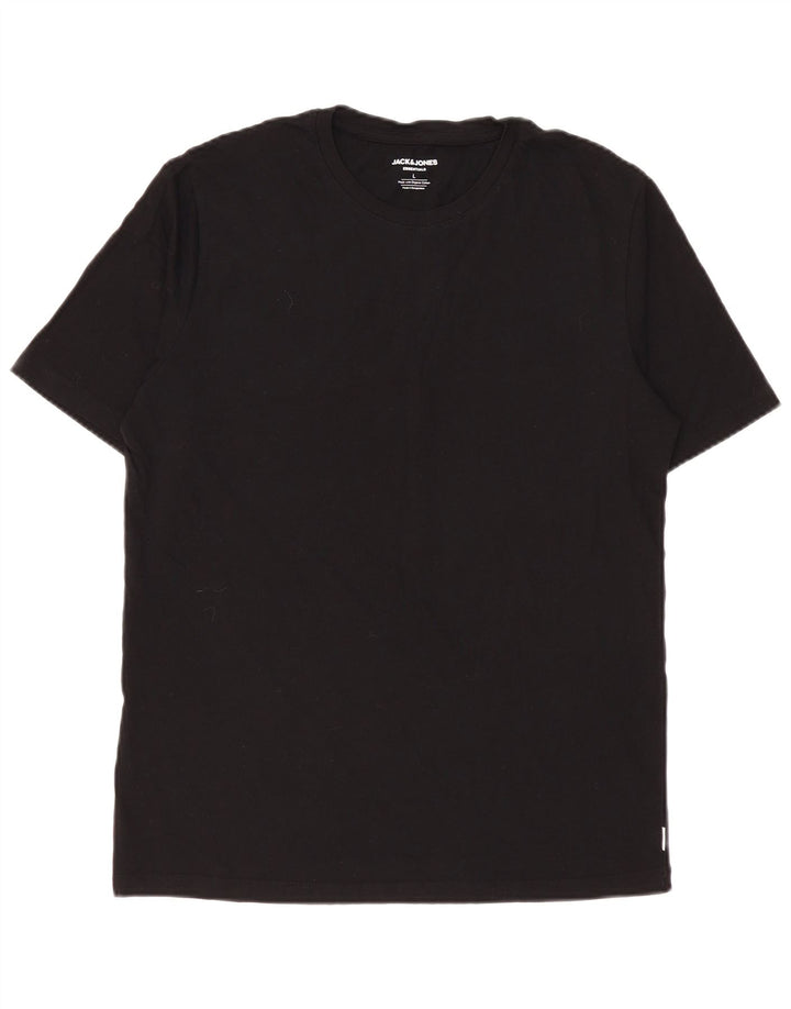 Tricou Jack & Jones pentru bărbați Top mare din bumbac negru
