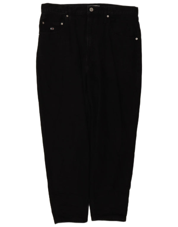 TOMMY HILFIGER Blugi conici pentru bărbați W34 L26 bumbac negru