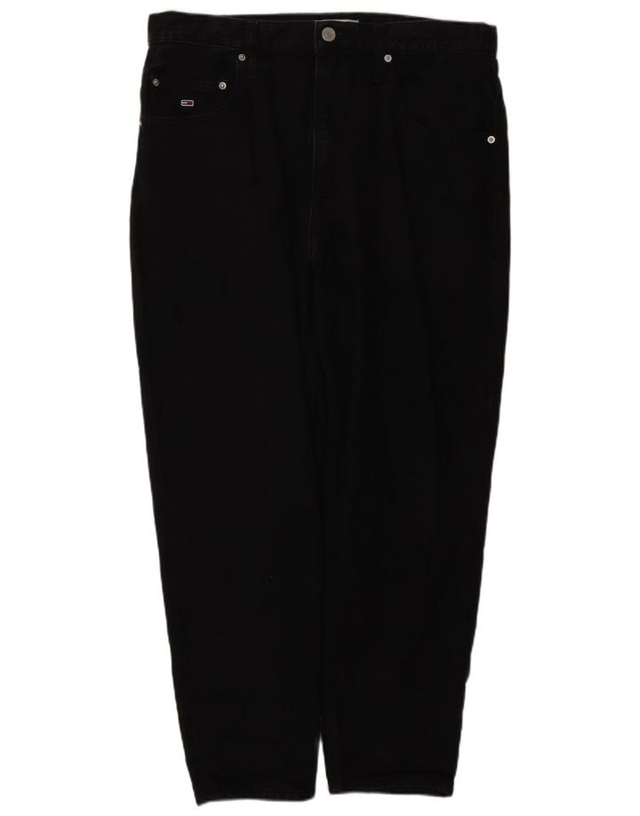 TOMMY HILFIGER Blugi conici pentru bărbați W34 L26 bumbac negru