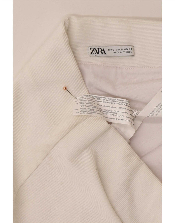 Fusta Mini Zara Femei Mic W26 Poliester Alb