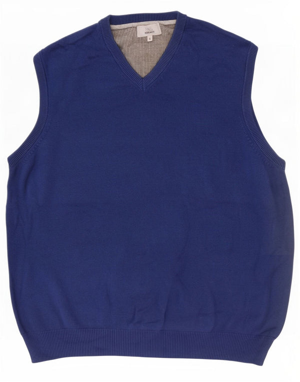 Marks & Spencer Mens Regular Fit Vest Tank Top XL Bumbac Albastru