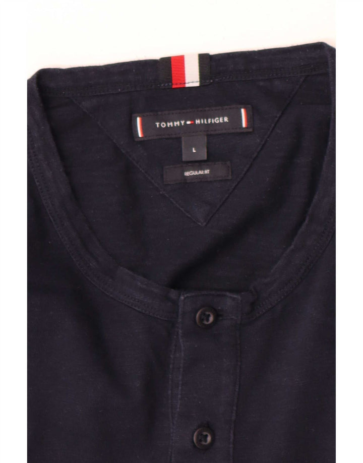 Top cu mânecă lungă pentru bărbați Tommy Hilfiger, cu croială normală, mare, bleumarin