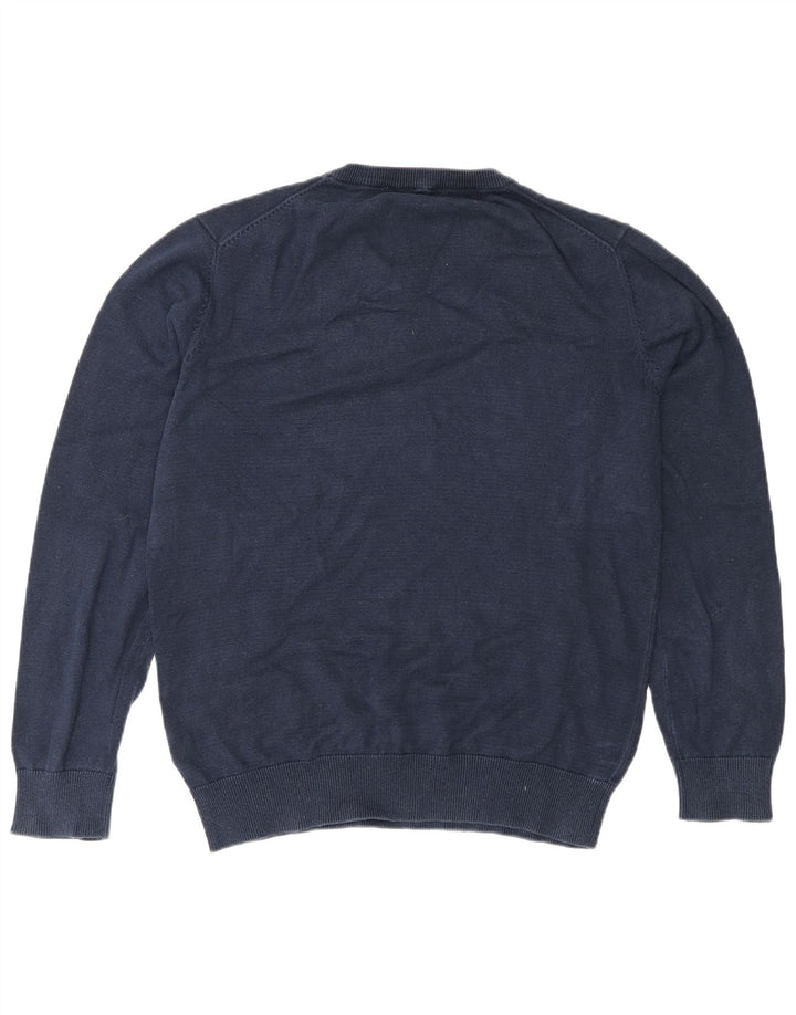 Crew Clothing Pulover pentru bărbați cu decolteu în V Pulover mediu din bumbac bleumarin