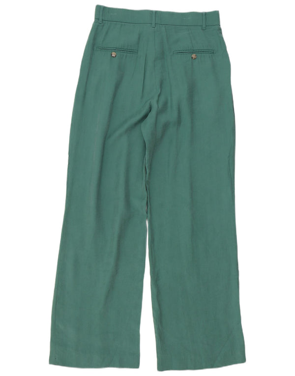Zara Womens Pegged Chino Trousers Medium W28 L32 Green Modal