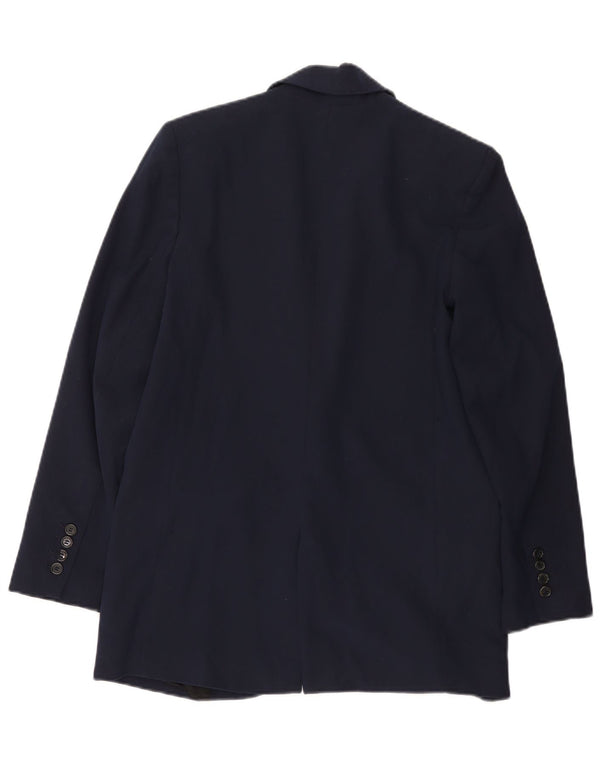 Sacou blazer pentru femei Zara cu 1 nasture UK 6 XS Poliester bleumarin
