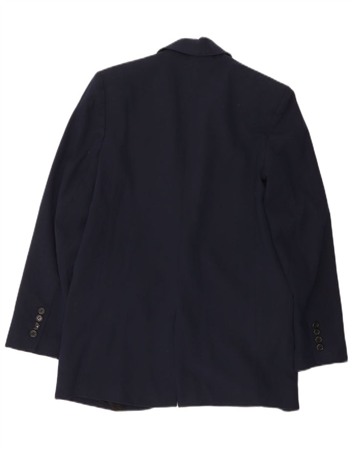 Sacou blazer pentru femei Zara cu 1 nasture UK 6 XS Poliester bleumarin