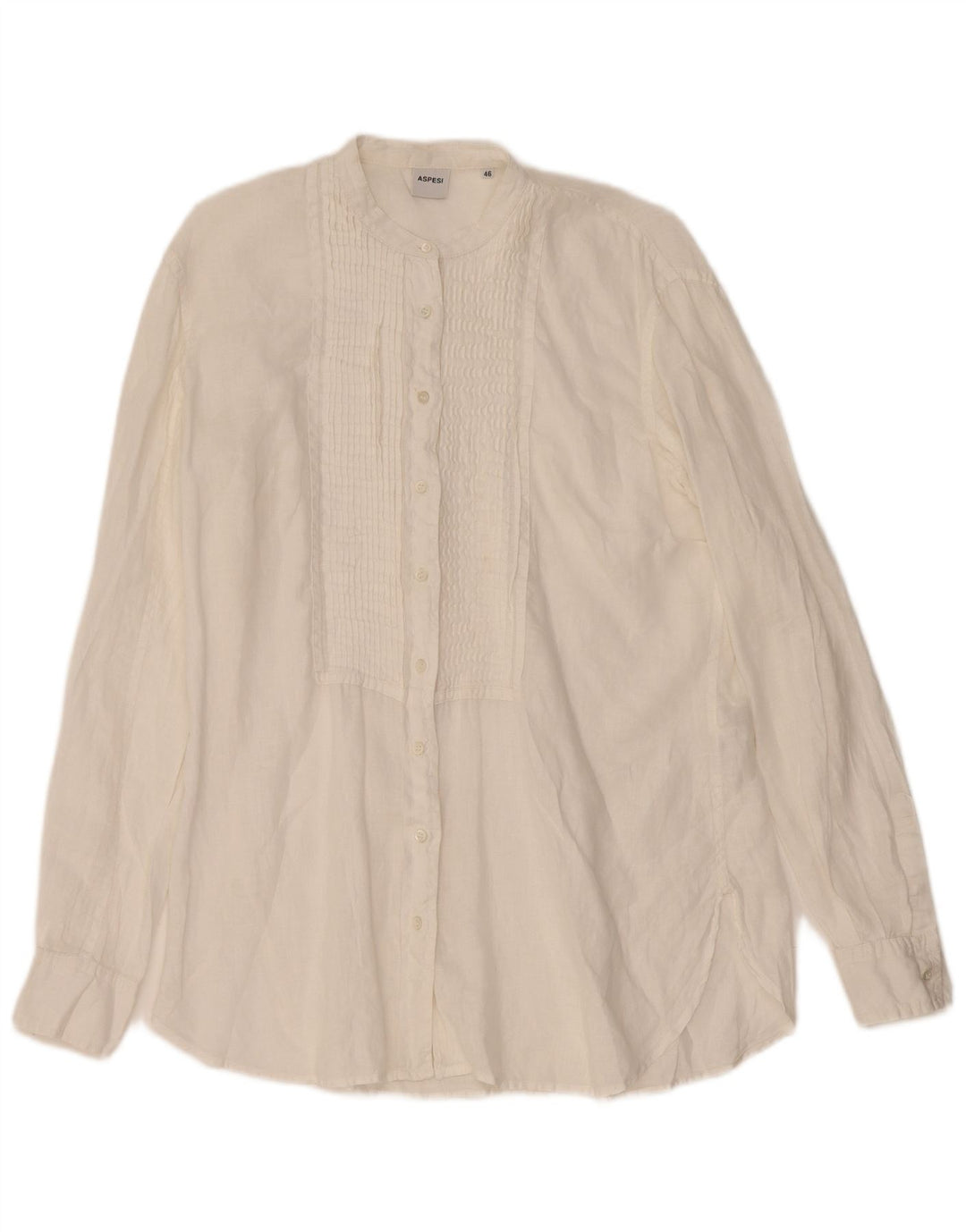 Cămașă Tuxedo Femei Aspesi IT 46 Large White Linen