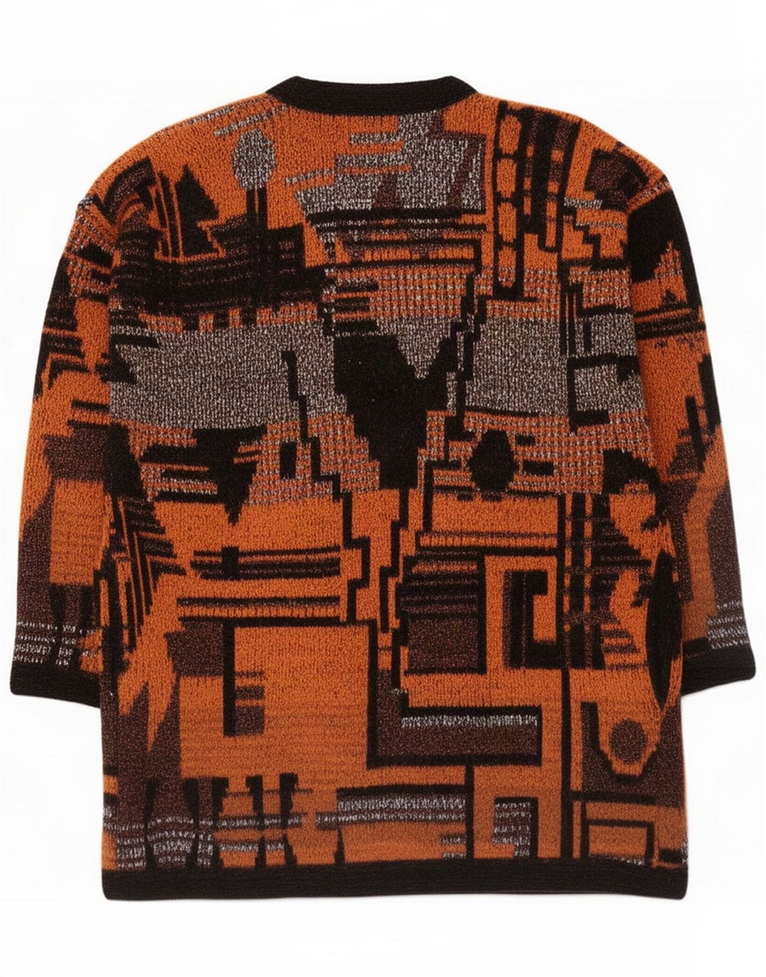Excel Pulover cardigan cu paragate supradimensionat pentru femei UK 14 Medium Orange