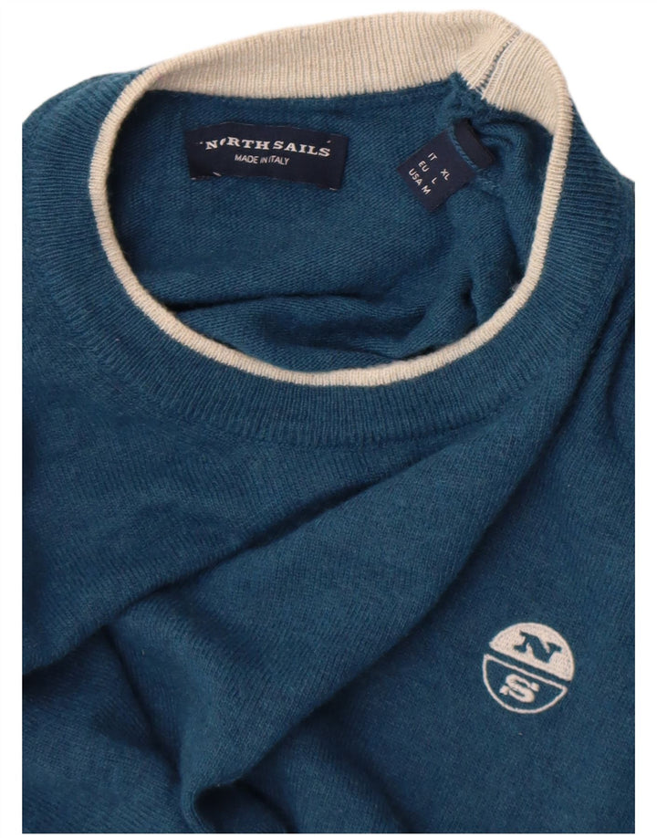 Pulover pentru bărbați North Sails cu gât crew pulover mare din poliamidă albastră