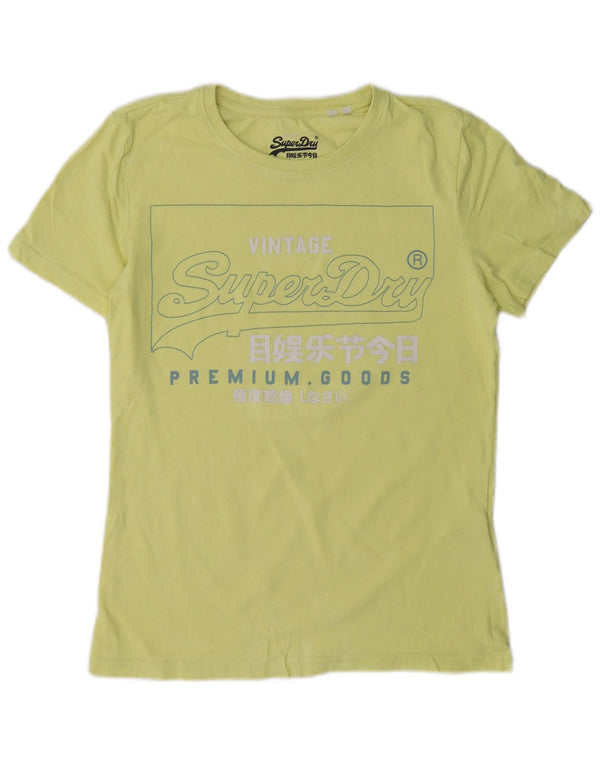 Tricou grafic Superdry pentru femei Top UK 8 Small Green Bumbac