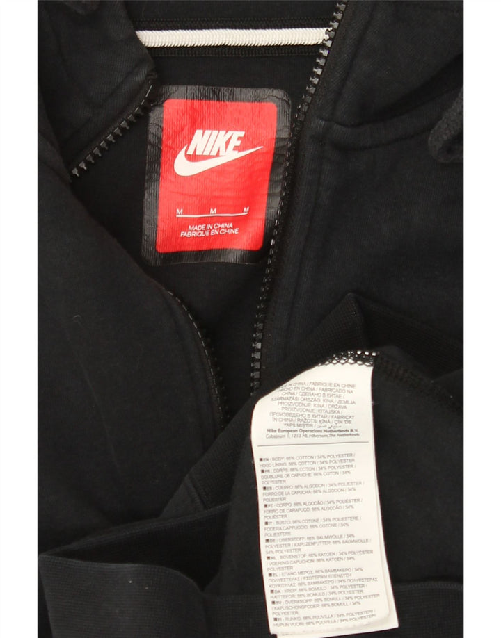 Pulover Nike pentru bărbați, cu fermoar, bumbac mediu negru